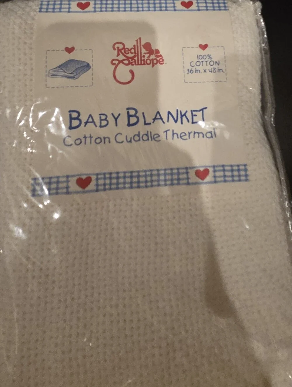 100% Cotton Cuddle Thermal Baby Blanket